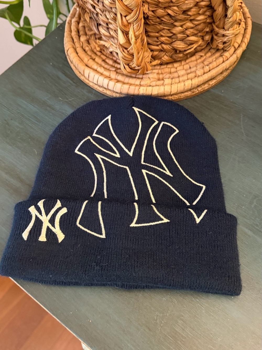 NY Yankees beanie navy OS